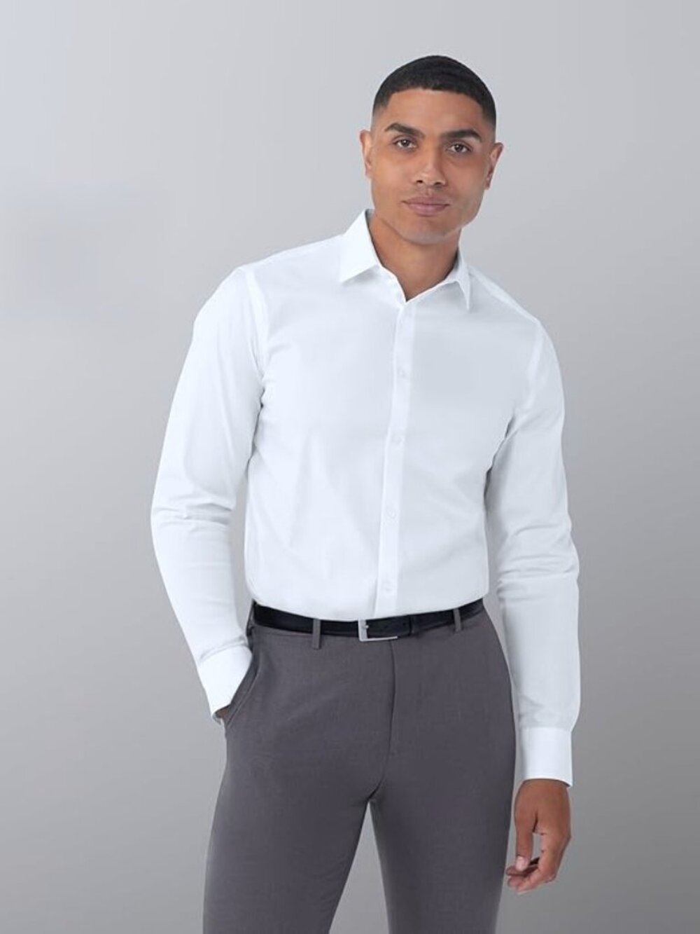 CALVIN KLEIN Men's White Dress Shirt. Size 18½, 36/37